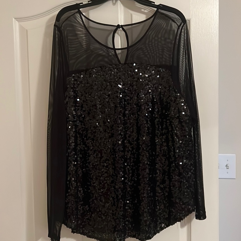Torrid black sequin top